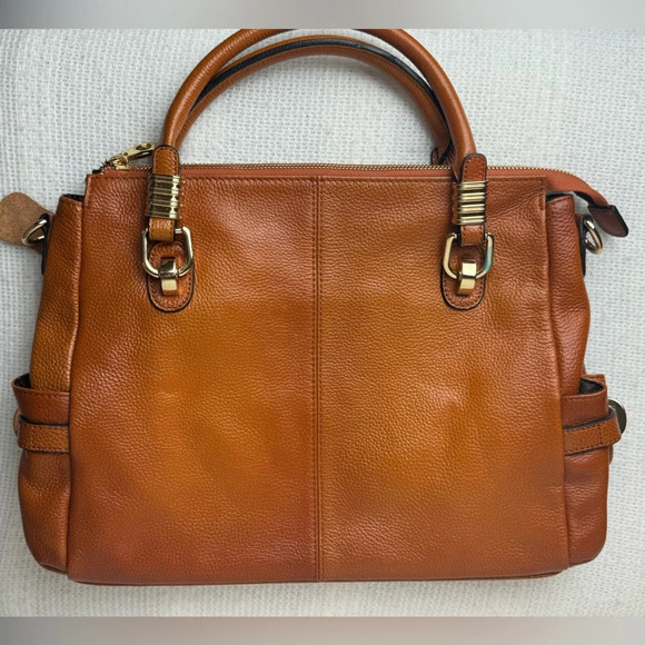 Epiphanie Brown Leather Crossbody Shoulder Bag - Picture 1 of 11